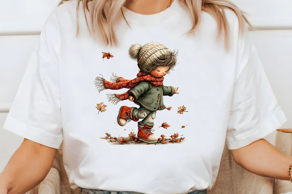 Whimsical Autumn Boy PNG Clipart, an Illustration by Designworld (Photo 3 of 9)
