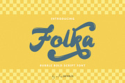 Folka - Bubble Script Font, a Handwritten Font by erlosDESIGN (Thumbnail 1 of 16)