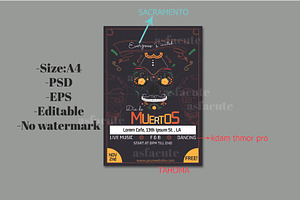 Dia de los Muertos party invitation