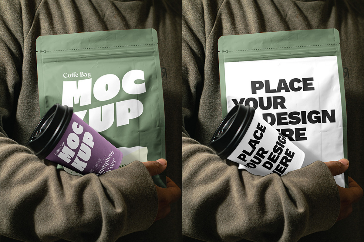 Coffee Bag Mockup - VOL 1, a Product Mockup by Simetrica Labs (Photo 5 of 5)