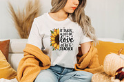 Sunflower Teacher Sublimation Design, a Seasonal Illustration by DreamPrint404 (Thumbnail 3 of 6)