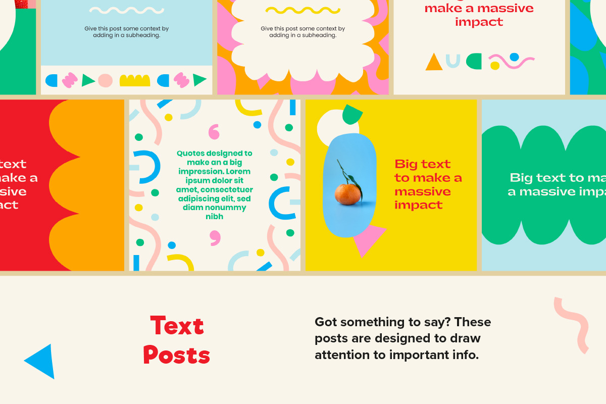 Poppin' Shapes Instagram Posts CANVA, a Social Media Template by Sweet Stash (Photo 3 of 12)