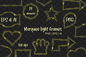 Retro geometric frame signboard EPS