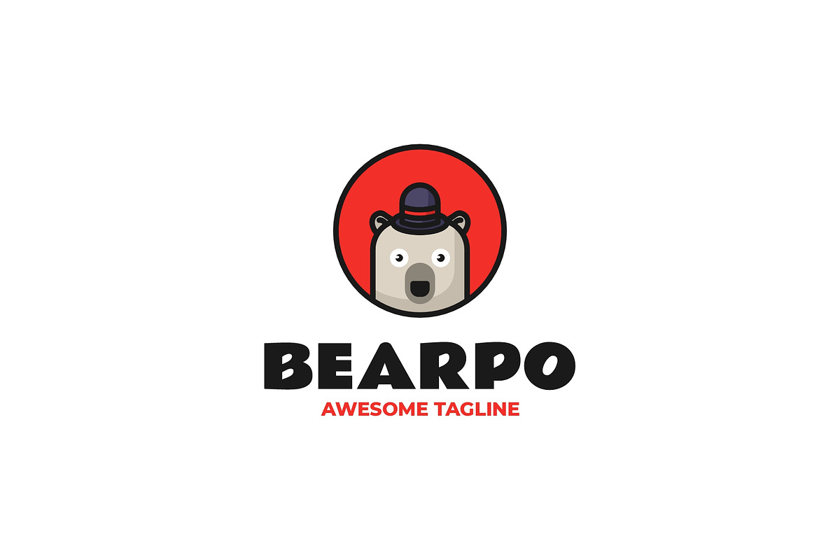 Bearpo Simple Mascot Logo, a Branding & Logo Template by Artnivora.Std