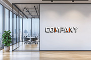 Modern Office Wall Logo Mockup, a Mockup by GenesisCreativeCo (Thumbnail 2 of 5)
