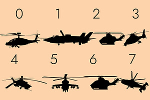 Aircrafts Silhouettes Dingbats Font