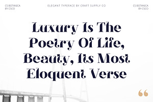 CS Botanica Elegant Font