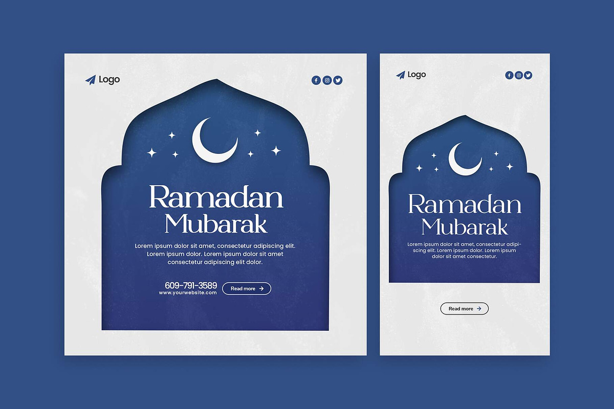 Ramadan Mubarak Instagram Bundle, a Social Media Template by Saman Osama (Photo 1 of 6)