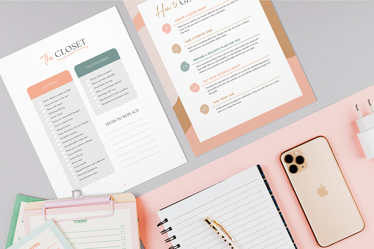 The Ultimate Declutter Workbook, a Magazine Template by Marigold Studios (Photo 3 of 13)