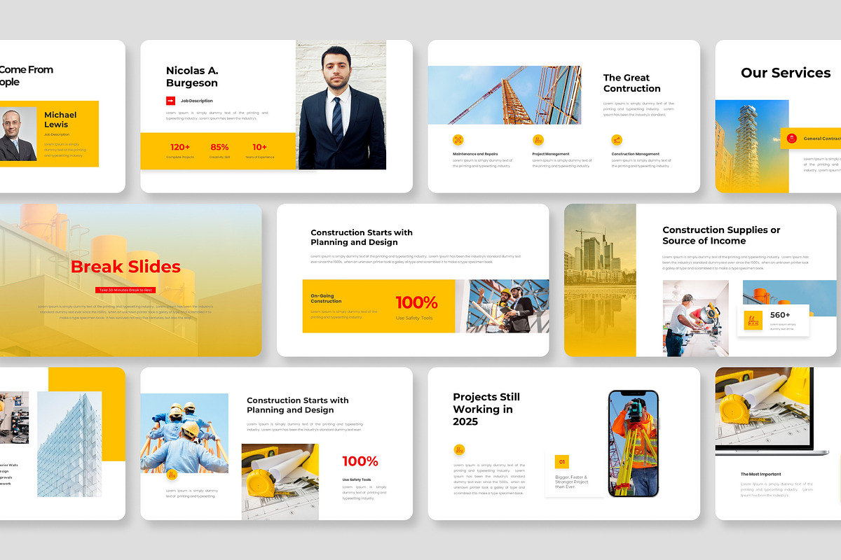 Buidler – Construction PowerPoint, a Presentation Template by Premast (Photo 3 of 4)