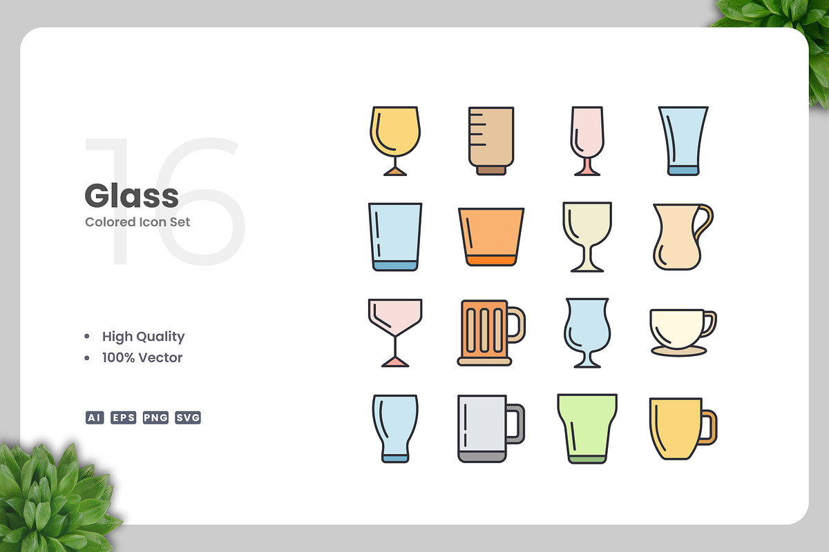 Glass Colored Icons, an Icon by Upnowgraphic