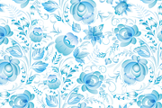 FREEBIE Gzhel vector collection, a Pattern Graphic by Designnina Shop (Thumbnail 5 of 11)