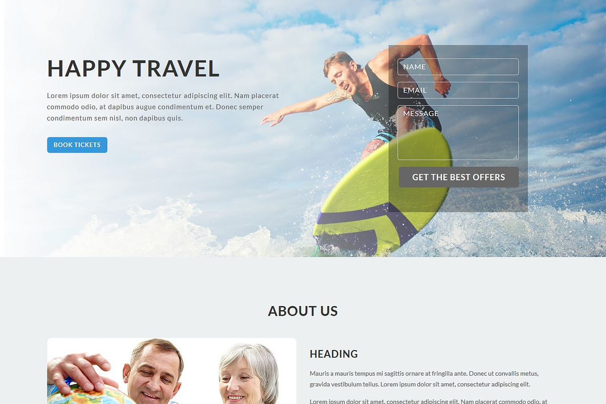 iTravel - Html Landing Page Template, a Bootstrap Template by Pennyblack Templates (Photo 3 of 4)