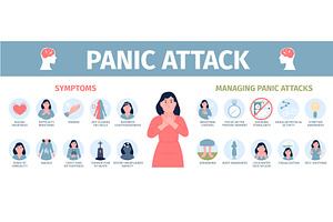 Panic attack poster. Mental disorder, an Object Illustration by LadadikArt