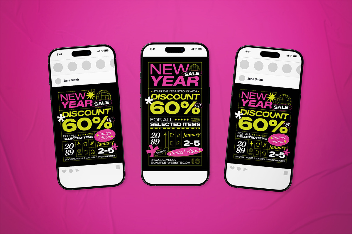 New Year Sale Event Flyer Set, a Flyer Template by The Good Store (Photo 2 of 2)