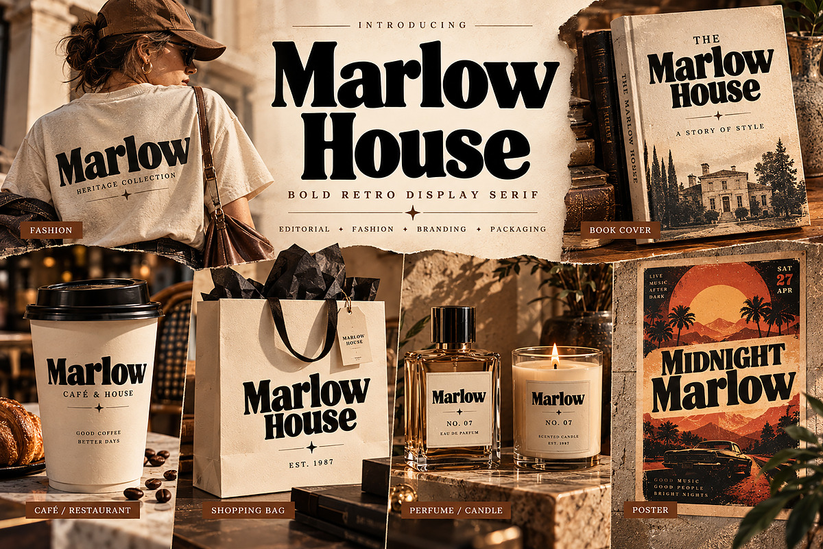 Marlow House, a Serif Font by Wow Magic (Photo 2 of 5)