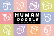 Human Doodle - Dingbat Font, a Symbol Font by Kanink Studio (Thumbnail 1 of 10)