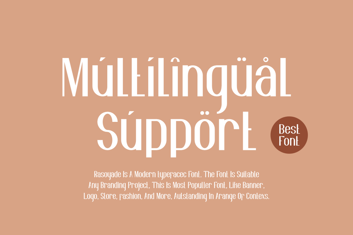 Rasoyade - Sans Serif Typeface Font, a Sans Serif Font by QR Design Studio (Photo 5 of 13)