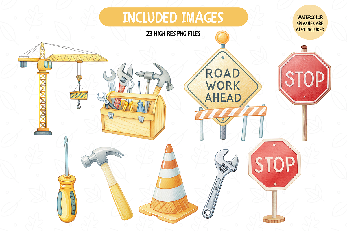 Kids Construction Clipart, an Illustration by TatiMockup (Photo 4 of 5)