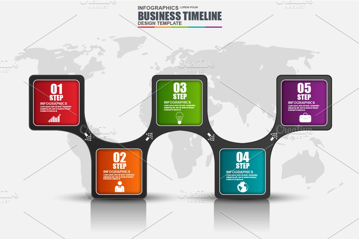 Infographic Timeline Bundle, a Presentation Template by alexdndz