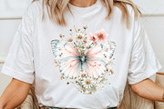 Whimsical Floral Butterfly Clipart, a Seasonal Illustration by Canvas Craft (Thumbnail 6 of 10)