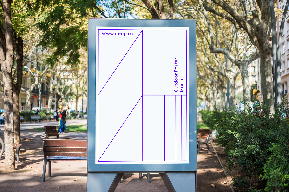 Barcelona City Outdoor Poster Mockup, an Advertising Mockup by M-up (Photo 1 of 2)