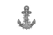 Ornamental Anchor Silhouette SVG, an Illustration by Designs_River (Thumbnail 28 of 31)