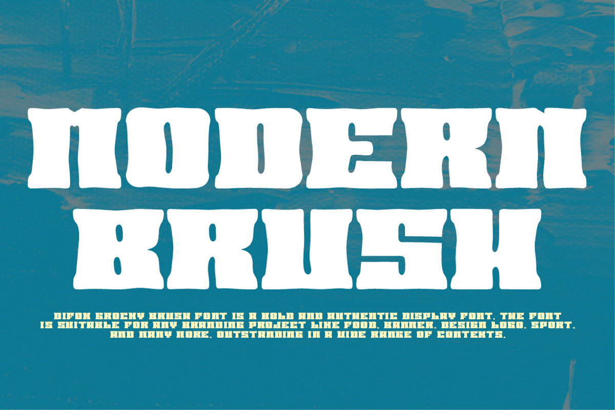 Difox Grocky Brush, a Handwritten Font by QR Design Studio (Photo 2 of 7)
