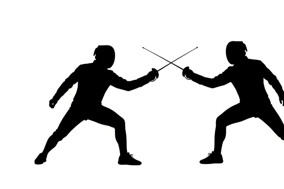 An elegant Fencing Duel Silhouettes, an Illustration by Amazin_art (Photo 12 of 31)