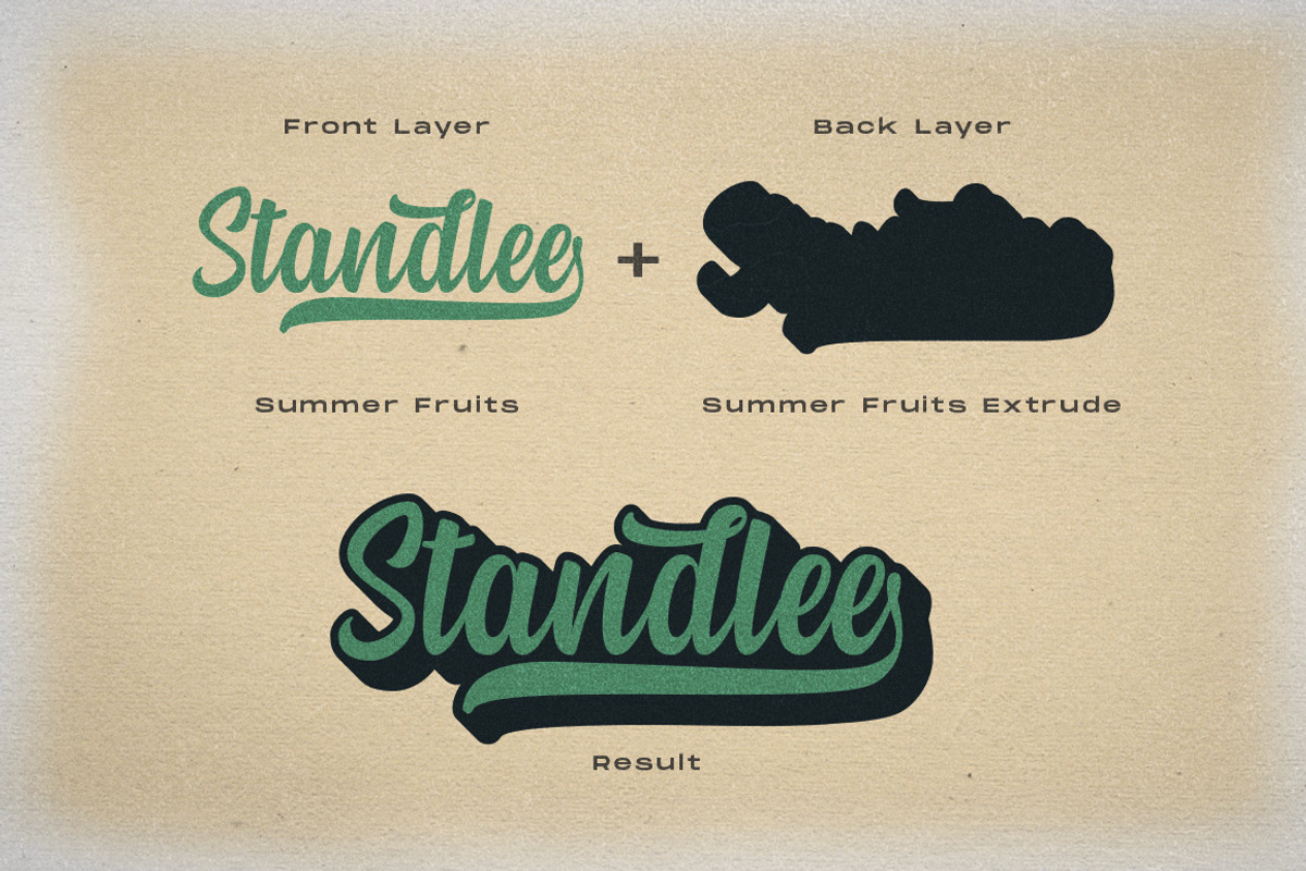 Summer Fruits - Layered Font preview 2