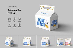 High Quality Takeaway Bag Mockups