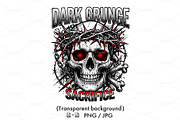 Dark skull with a bloody crown., a Decorative Illustration by yod67 (Thumbnail 1 of 7)