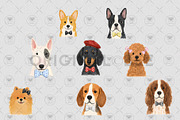 Dog Clipart Watercolor Bow, an Animal Illustration by BigCakeBee (Thumbnail 3 of 4)