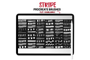 Stripes Procreate Pattern Brushes, a Brush Add-On by Brush Lab (Thumbnail 2 of 10)