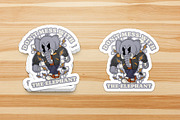 elephant wearing varsity jacket, a Branding & Logo Template by Judsart (Thumbnail 3 of 3)