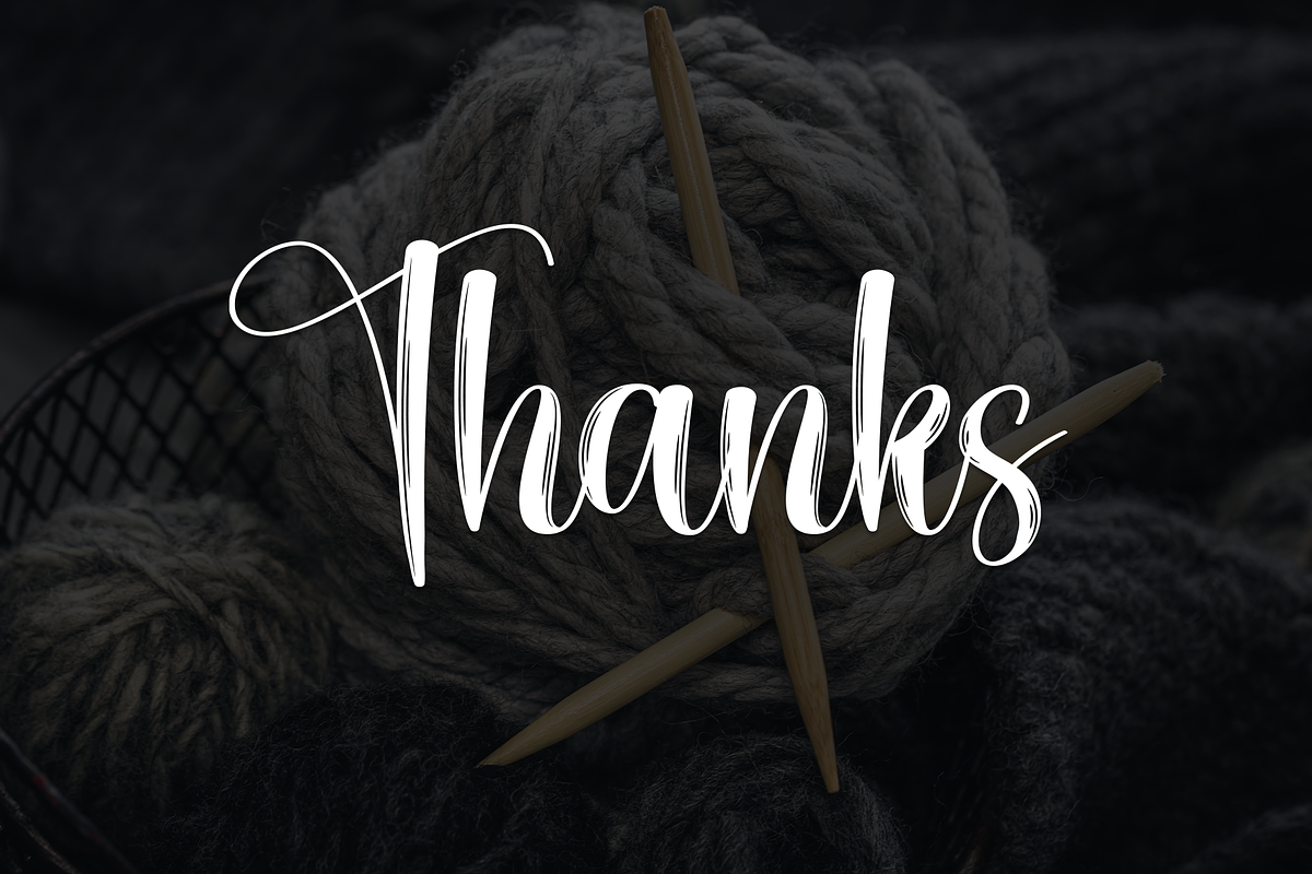 Knitting | Script Font, a Handwritten Font by Scratchones (Photo 9 of 9)