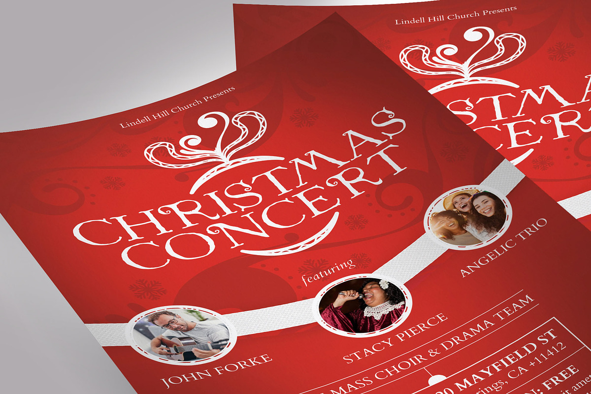 Christmas Concert Flyer Word, a Flyer Template by Godserv Designs (Photo 6 of 10)