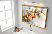 Watercolor Oranges Blosson print, a Background Graphic by Floraphoria (Thumbnail 2 of 11)