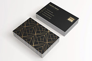 Black Luxury Business card, a Business Card Template by Graphic Origin (Thumbnail 3 of 4)