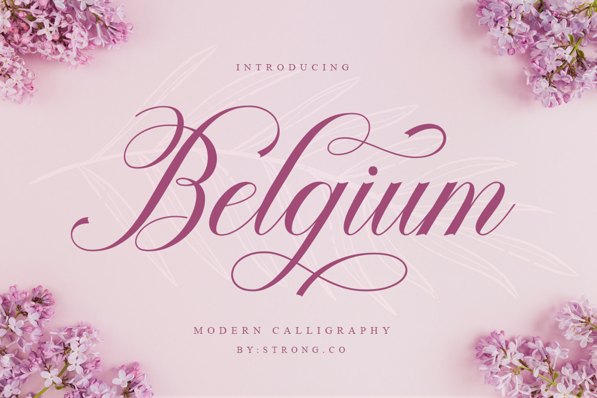 Belgium Script, a Script Font by Strong.co (Photo 1 of 7)