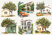 Mediterranean Citrus Clipart, an Illustration by NadiaTheronArt (Thumbnail 3 of 5)