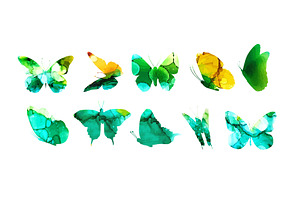 Set of butterfly watercolor, an Animal Illustration by Nenahliadava Design