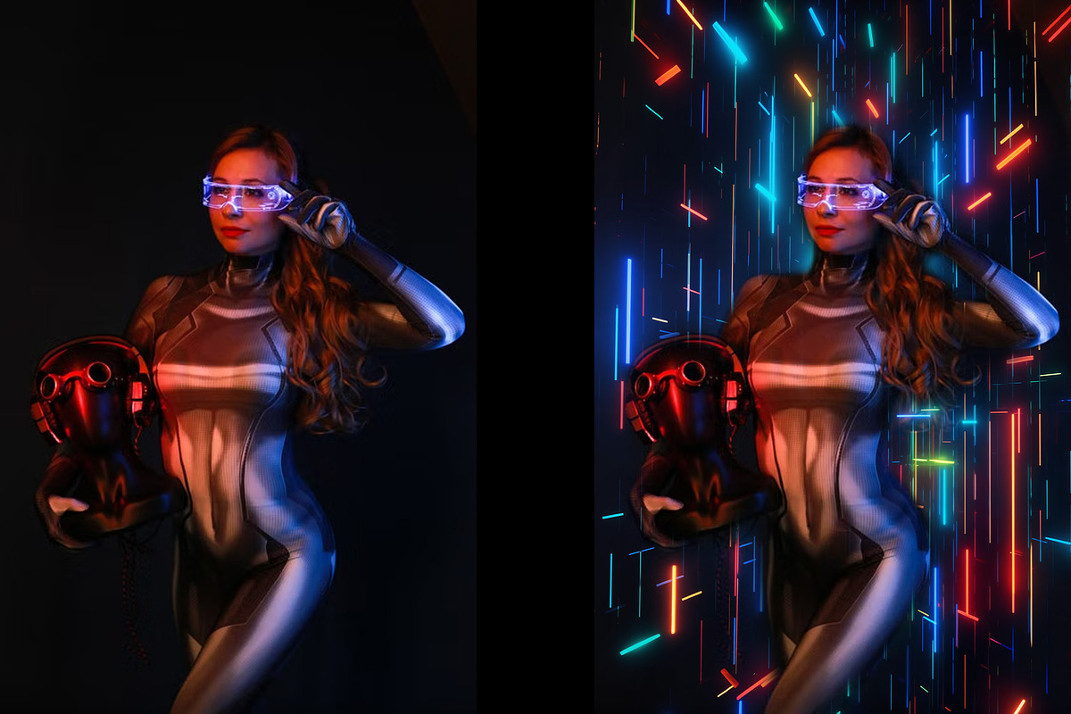 Neon Frame Overlays JPG ,Overlays, a Background Graphic by Chipshpow Graphics (Photo 4 of 13)