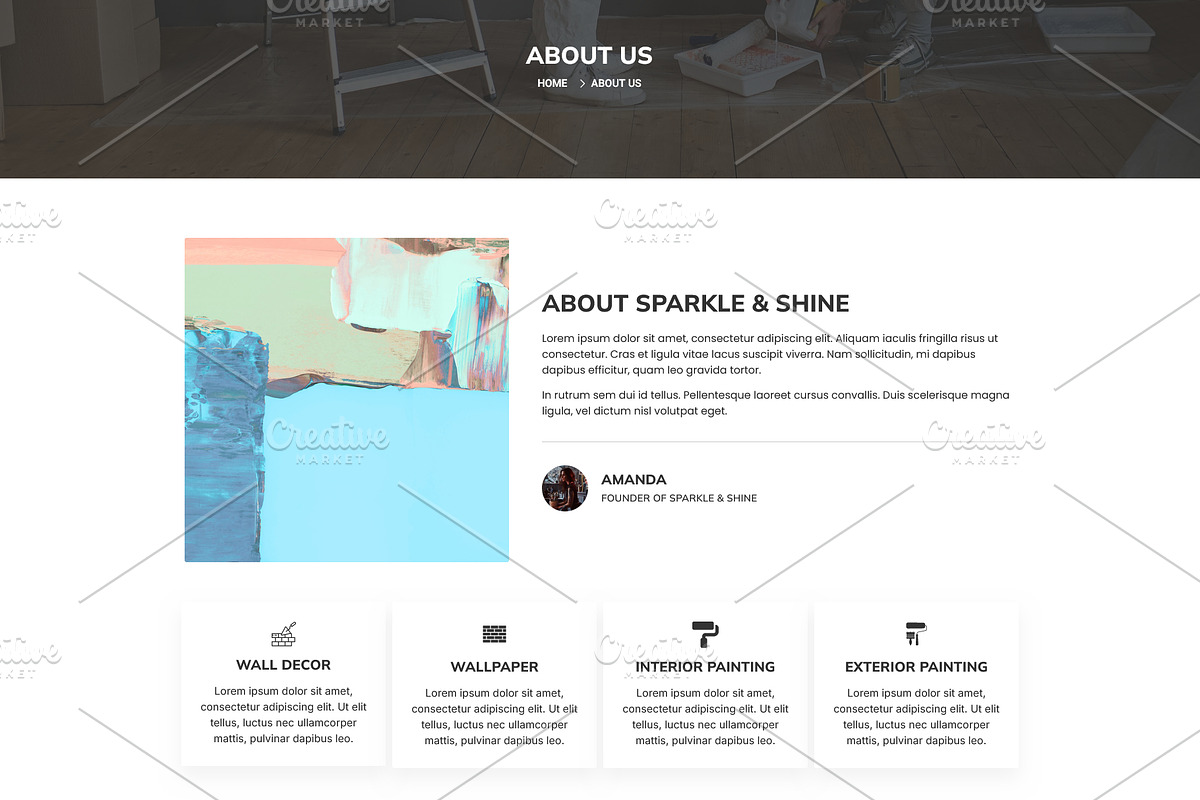 Wallpapering & Painting Elementor, a WordPress Template by HasnainDEV (Photo 2 of 5)