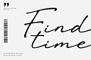 Findtime - A Modern Script, a Script Font by khurasan (Thumbnail 1 of 7)