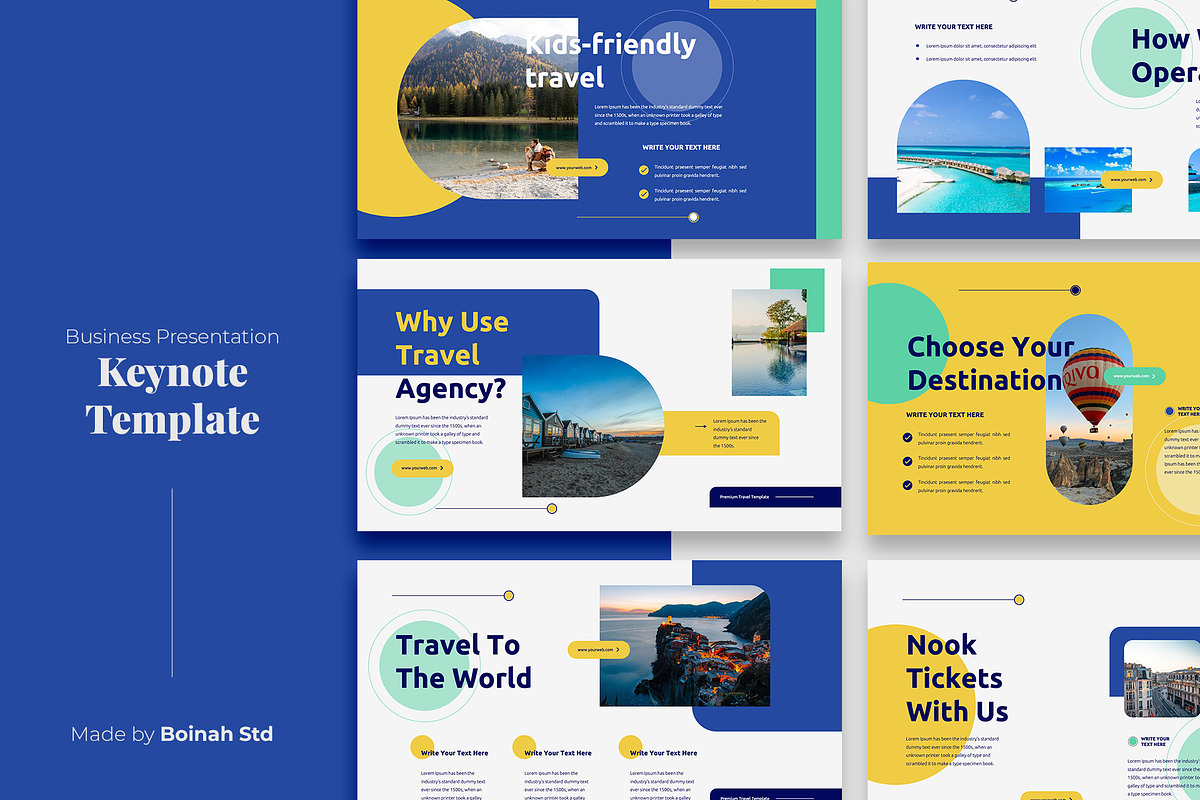 Travel Keynote Template, a Presentation Template by Boinah Studio (Photo 3 of 7)