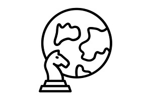 Global Strategy Line Icon, an Icon by Pexelpy