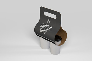 Take Away Coffee Holder Mockup