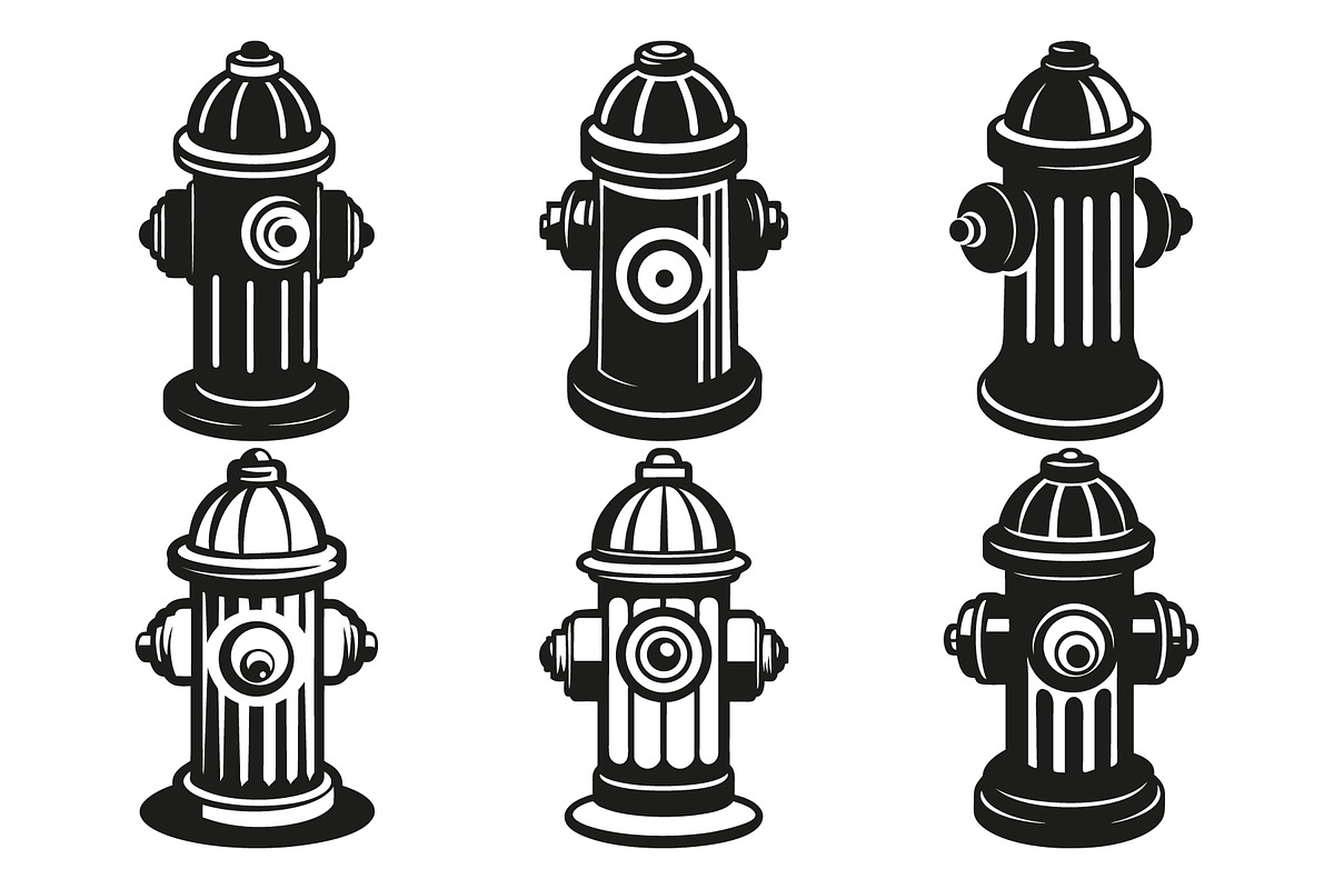 Fire Hydrant Illustrations, an Object Graphic by Billah Hub