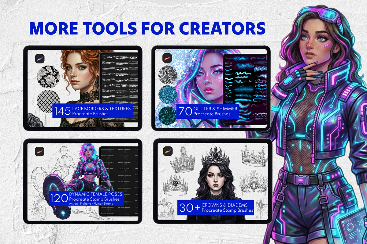 175 Procreate Elf Character Stamps, a Brush Add-On by Selentaori Studio (Photo 12 of 12)